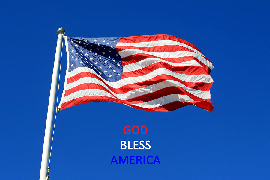 American Flag - God Bless America Photograph by Barbara West