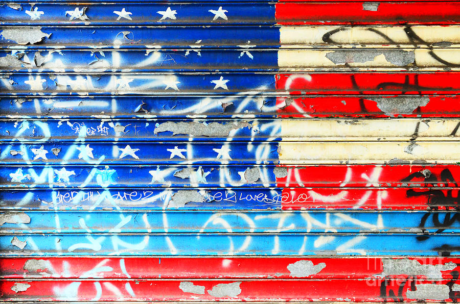 American Flag Graffiti Photograph by Sabine Jacobs