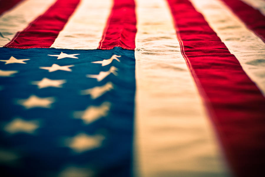 American flag Photograph by John Burdumy