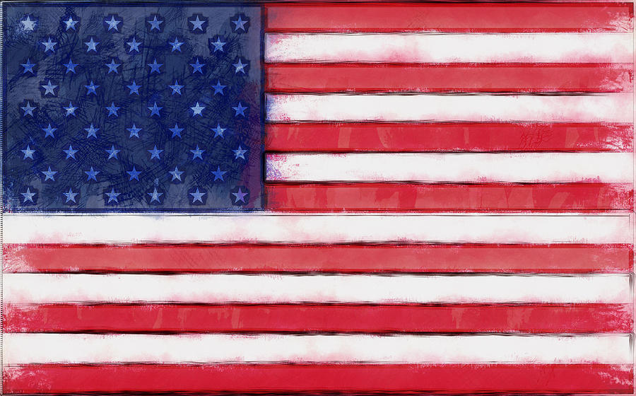 American Flag Lux Digital Art
