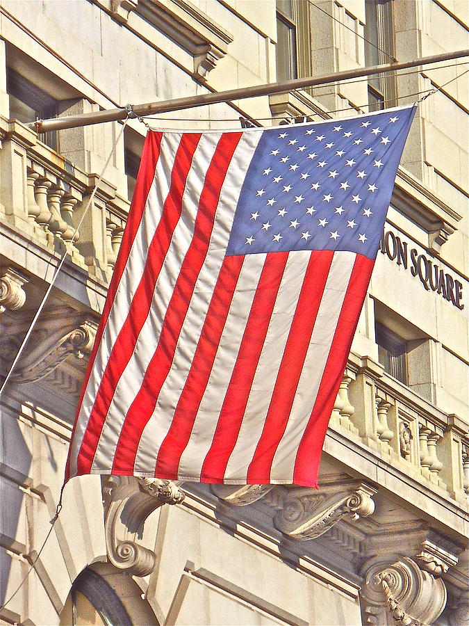 American Flag N.Y.C 1 Photograph by Joan Reese