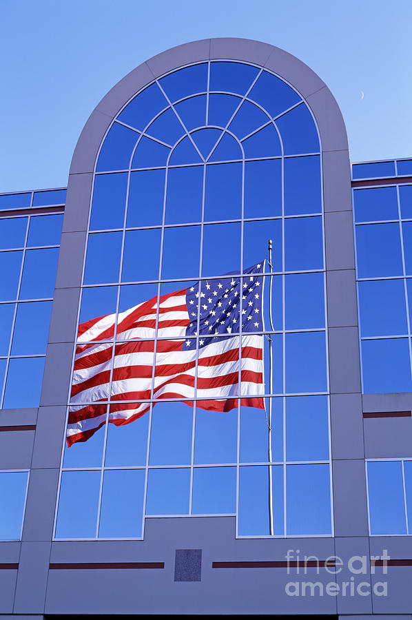 American Flag Reflection Photograph by Jim Corwin