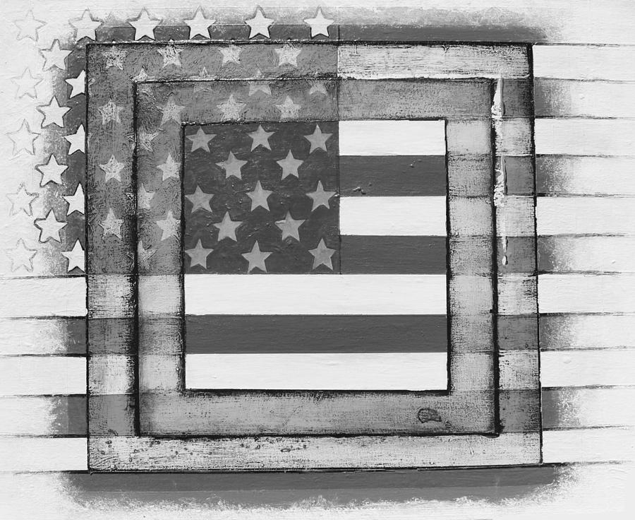 American Flag Painting - American Flag by Steve  Hester