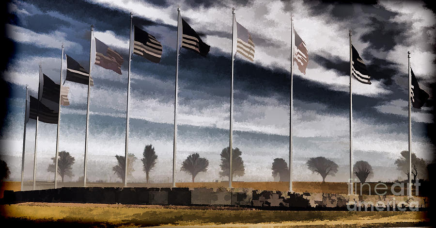 American Flag Still Standing Photograph by Luther Fine Art