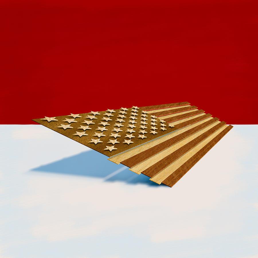 American Flag Wood Digital Art by Yo Pedro