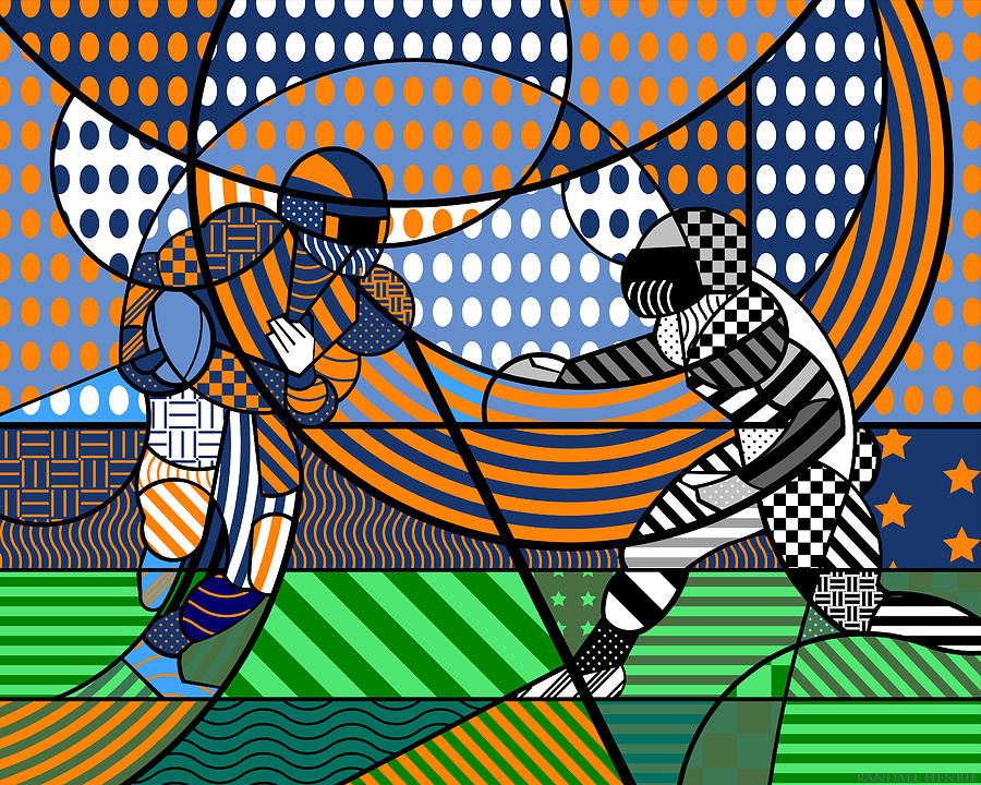 American Football - Broncos Digital Art by Randall J Henrie