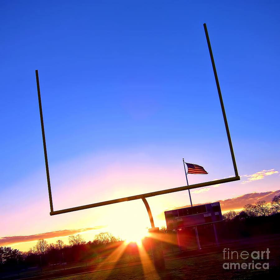 American Football Goal Posts Photograph by Olivier Le Queinec