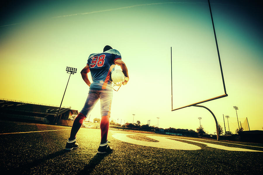 American Football Player Photograph by Ferrantraite