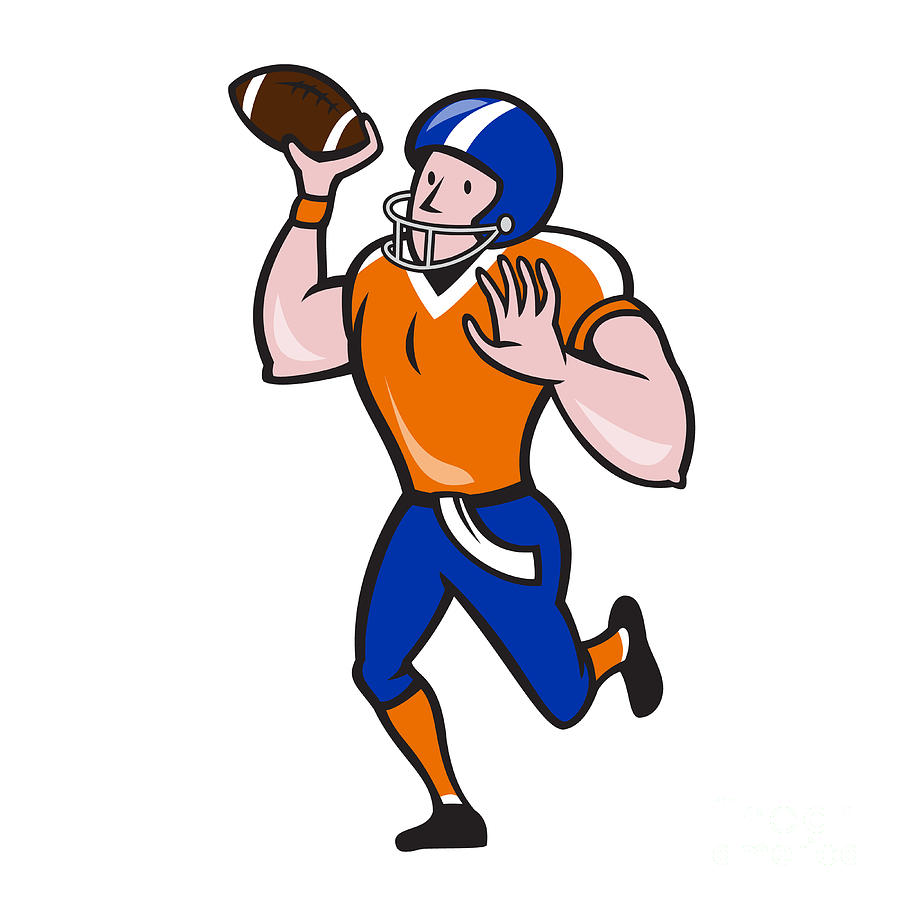 american football player cartoon characters