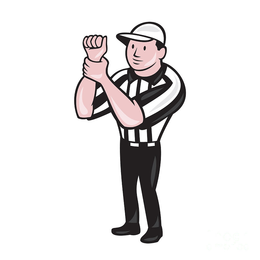 American Football Referee Illegal Use Hands Digital Art by Aloysius ...