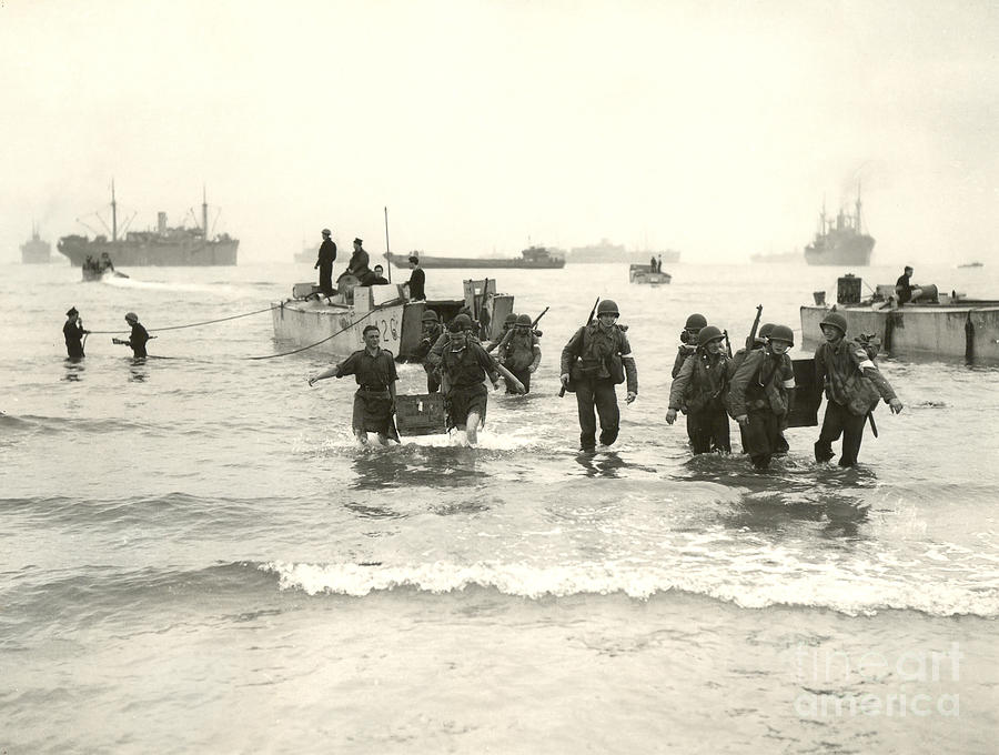 American Forces Landing At Arzew Photograph