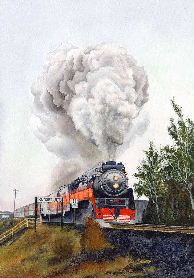 Train Painting - American  Freedom  Train #4449 by Jeannine Fruci