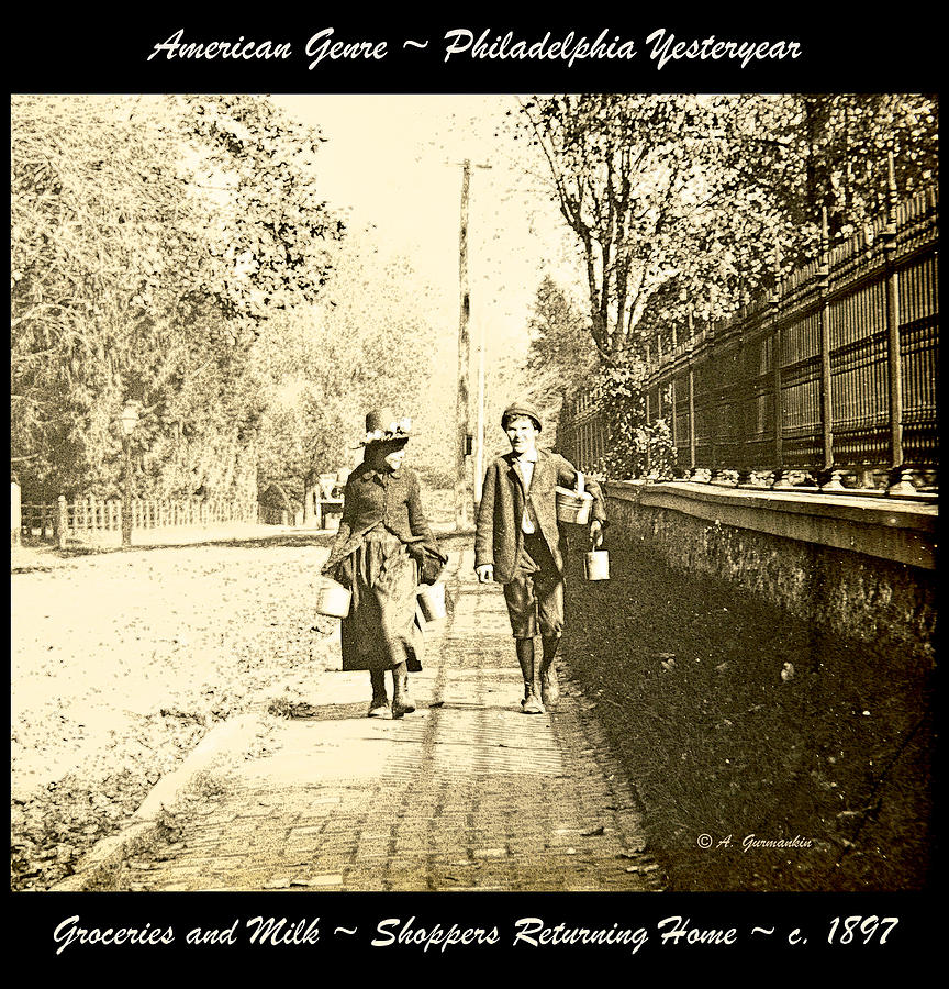 American Genre Scene Philadelphia Yesteryear c 1897 Photograph by A Macarthur Gurmankin