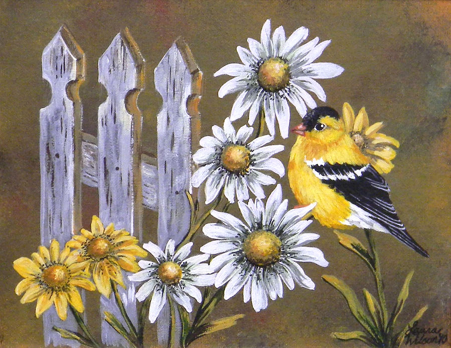 American Goldfinch Painting by Laura Wilson - Fine Art America