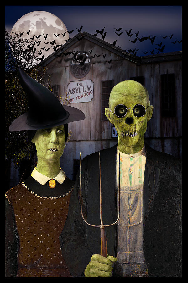 American Gothic Halloween Digital Art by Gravityx9  Designs