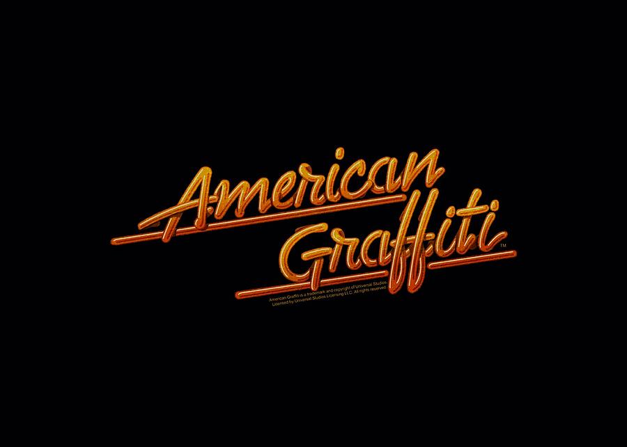 American Graffiti Digital Art - American Grafitti - Neon Logo by Brand A