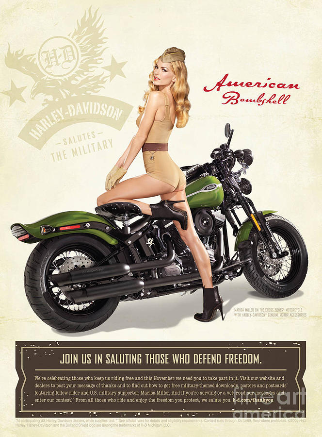 American Harley Pin Up Photograph by Action