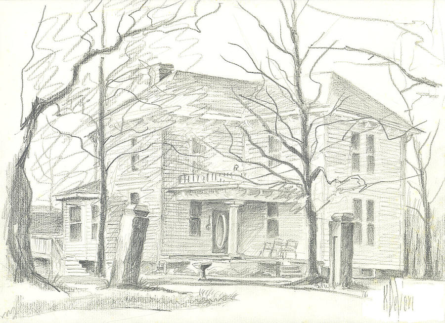 American Home II Drawing by Kip DeVore