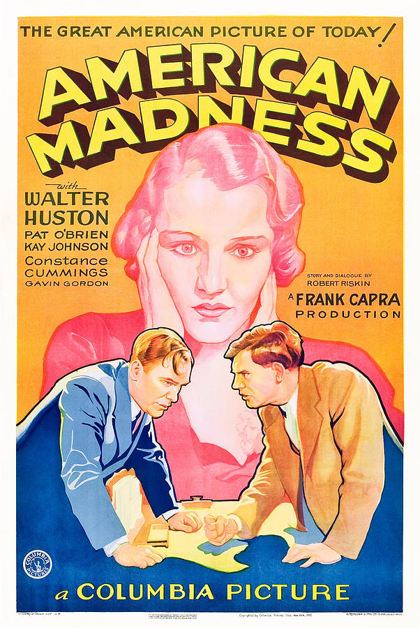 Movie Photograph - American Madness, Background, Kay by Everett