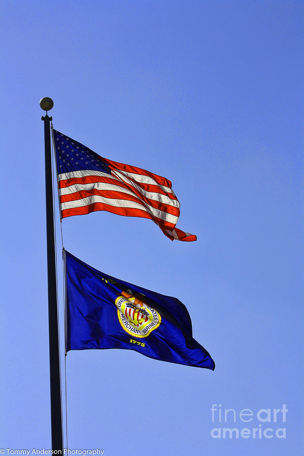 American Merchant Marine Memorial Flag Photograph By Tommy Anderson 