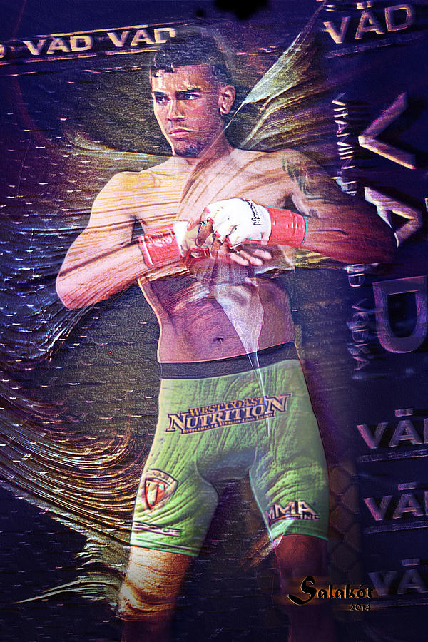 Mma Mixed Media - American MMA Fighter - Andre Fili by Salakot