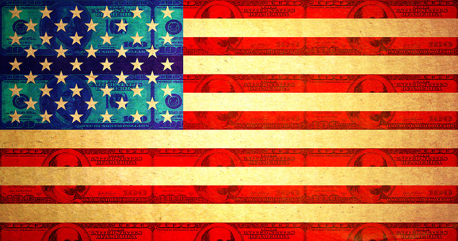 American money flag Digital Art by Steve Ball