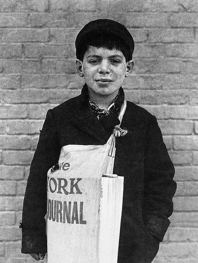 American Newsboy, 1909 Photograph by Granger