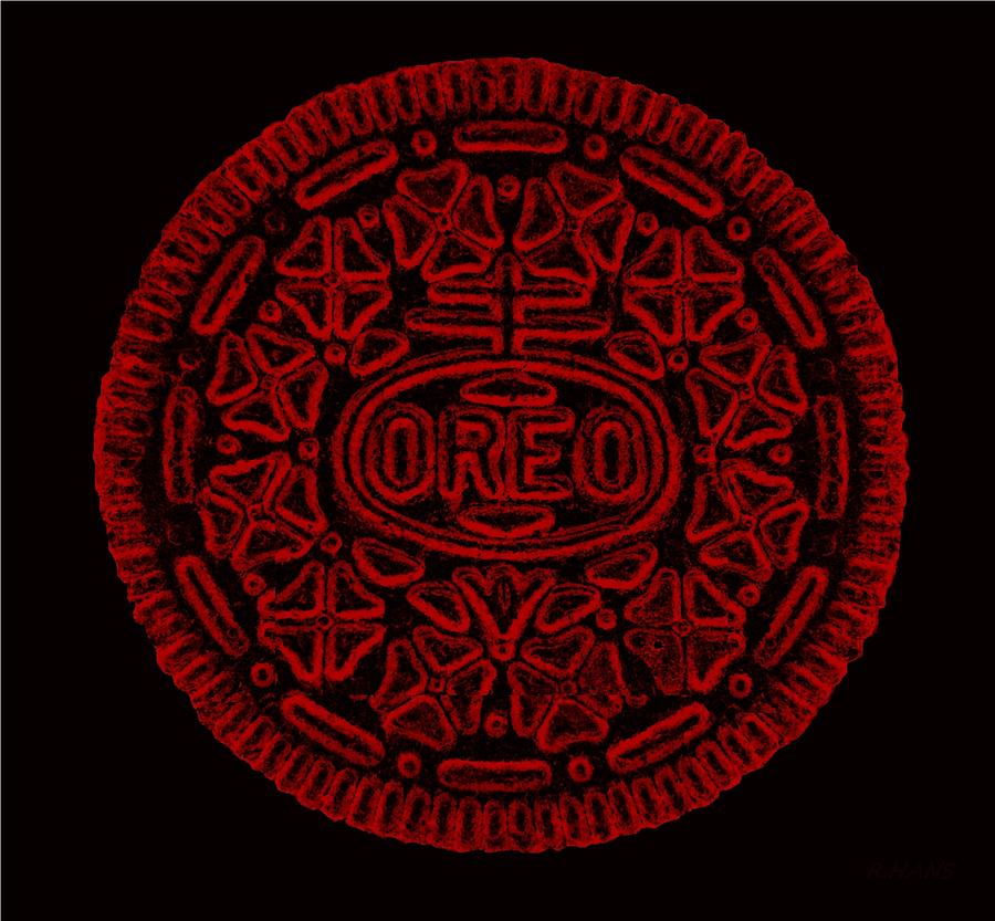 Cookie Photograph - American Oreo Red by Rob Hans