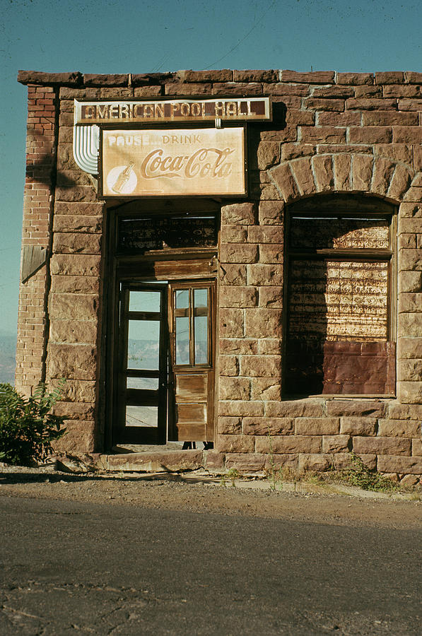 American Pool Hall  version 2 facade ghost town Jerome Arizona 1968 Photograph by David Lee Guss