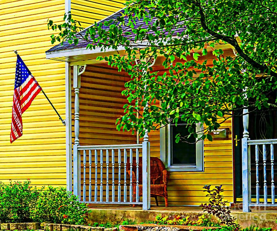 American Porch in Yellow Painting by Desiree Paquette | Fine Art America