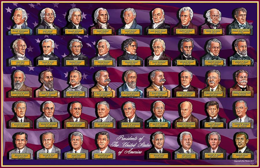 American Presidents Mixed Media By Clive Norton Pixels
