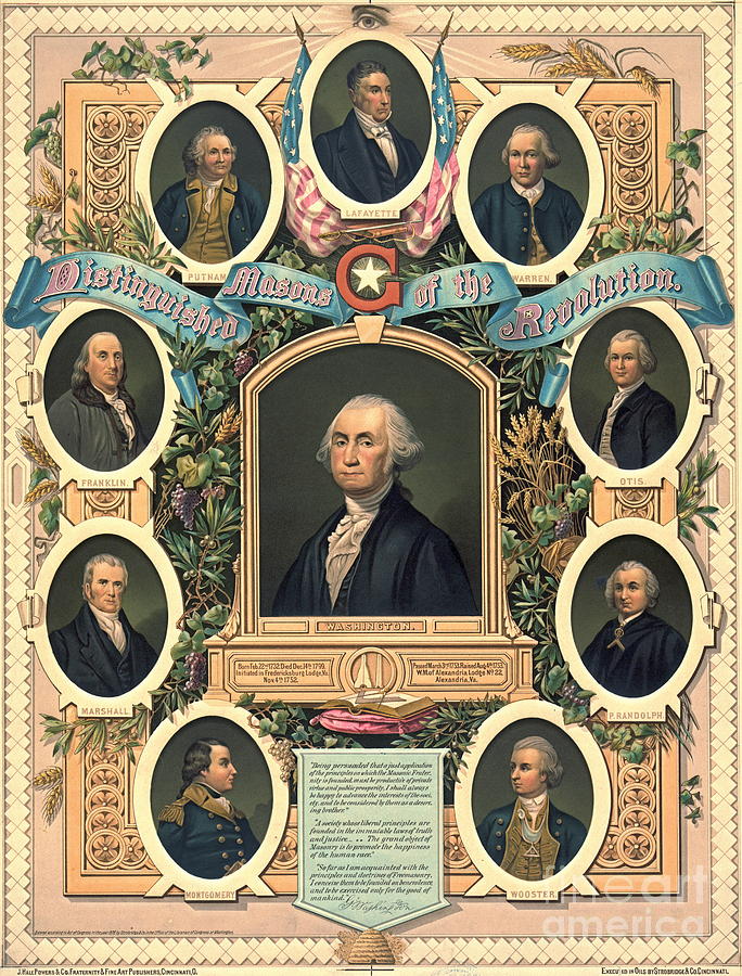 American Revolution Freemasons 1876 Photograph by Padre Art