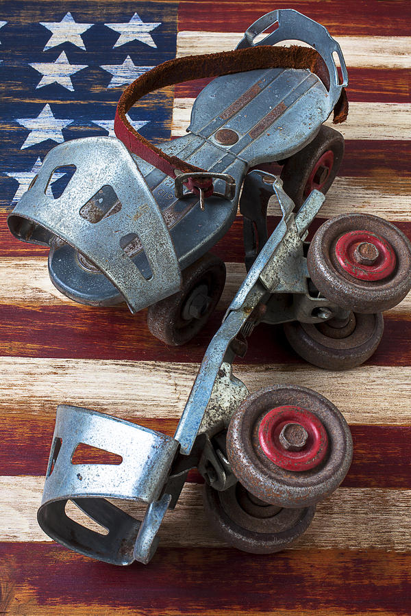 Toy Photograph - American roller skates by Garry Gay