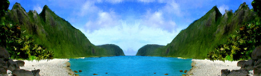 American Samoa Bay Painting by Bruce Nutting