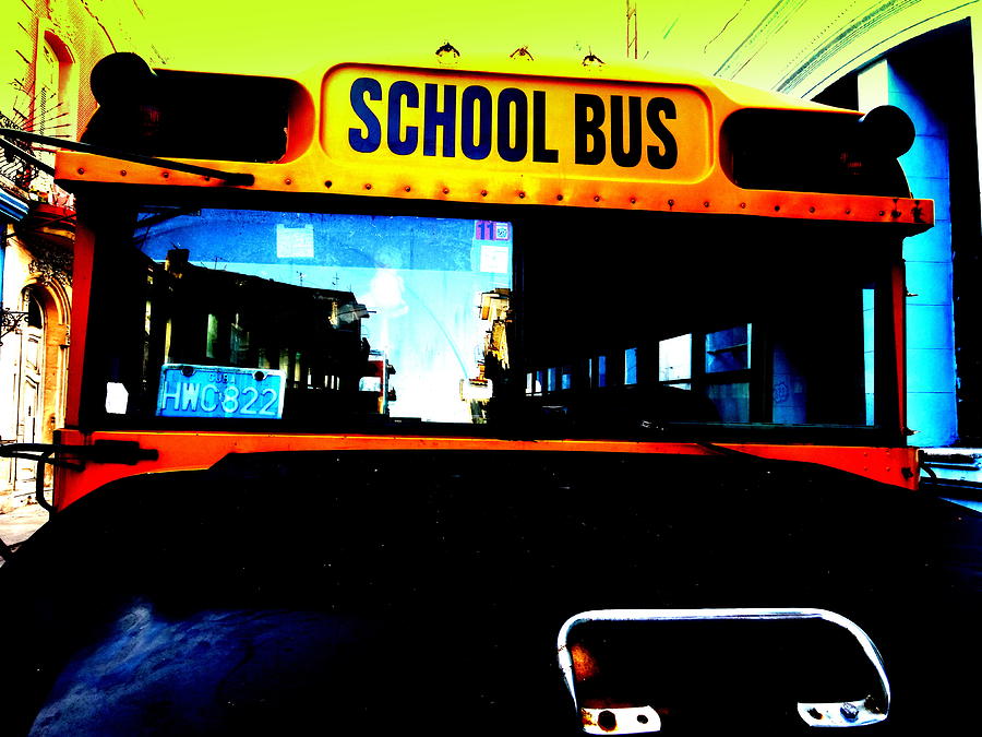 American School Bus In Cuba Photograph