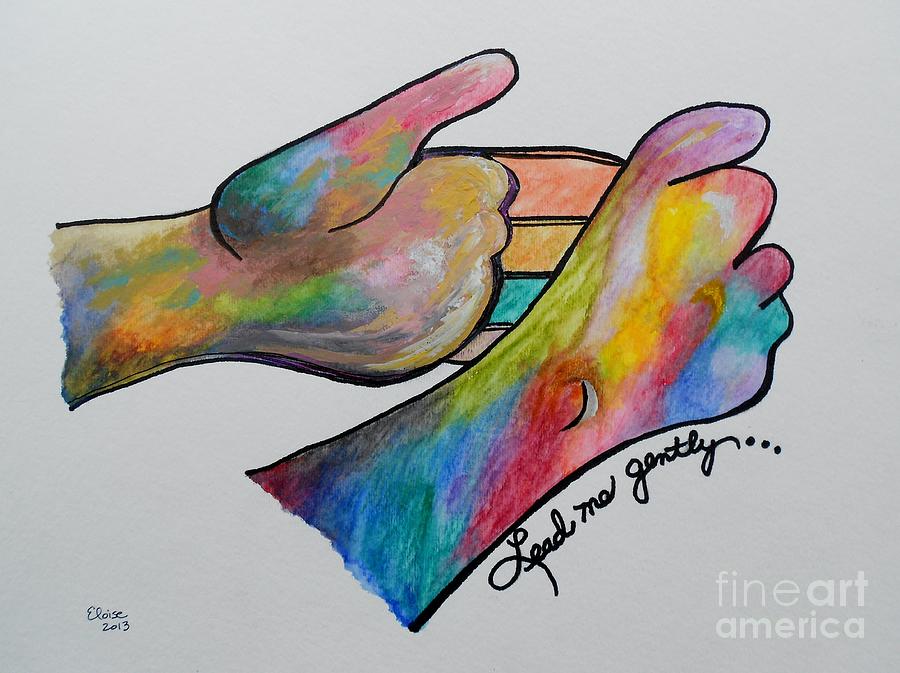 American Sign Language ... Lead Me Gently Painting by Eloise Schneider Mote