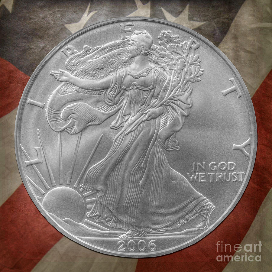 American Silver Eagle Dollar Photograph by Randy Steele