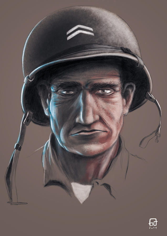American Soldier Of Wwii Drawing By Gorka Aranburu