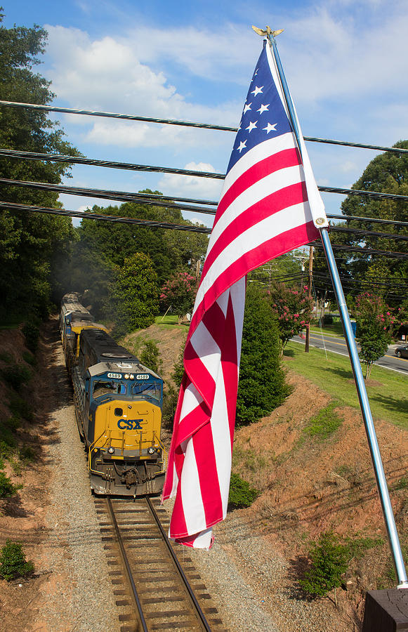 Fourth Of July Photograph - American Train 2 by Joseph C Hinson