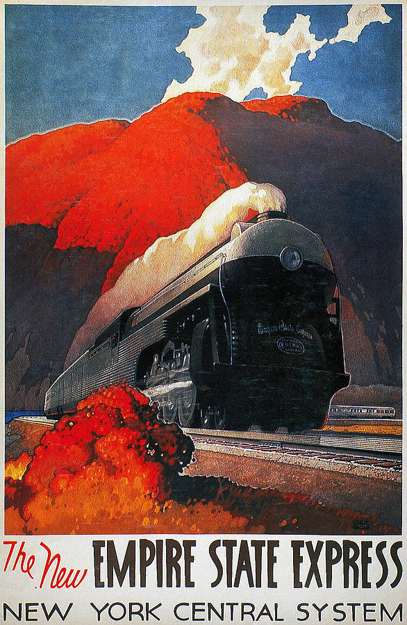 American Train Poster Photograph by Granger