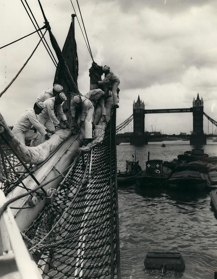 American Training Ship “eagle” In The Thames. Photograph by Retro Images Archive