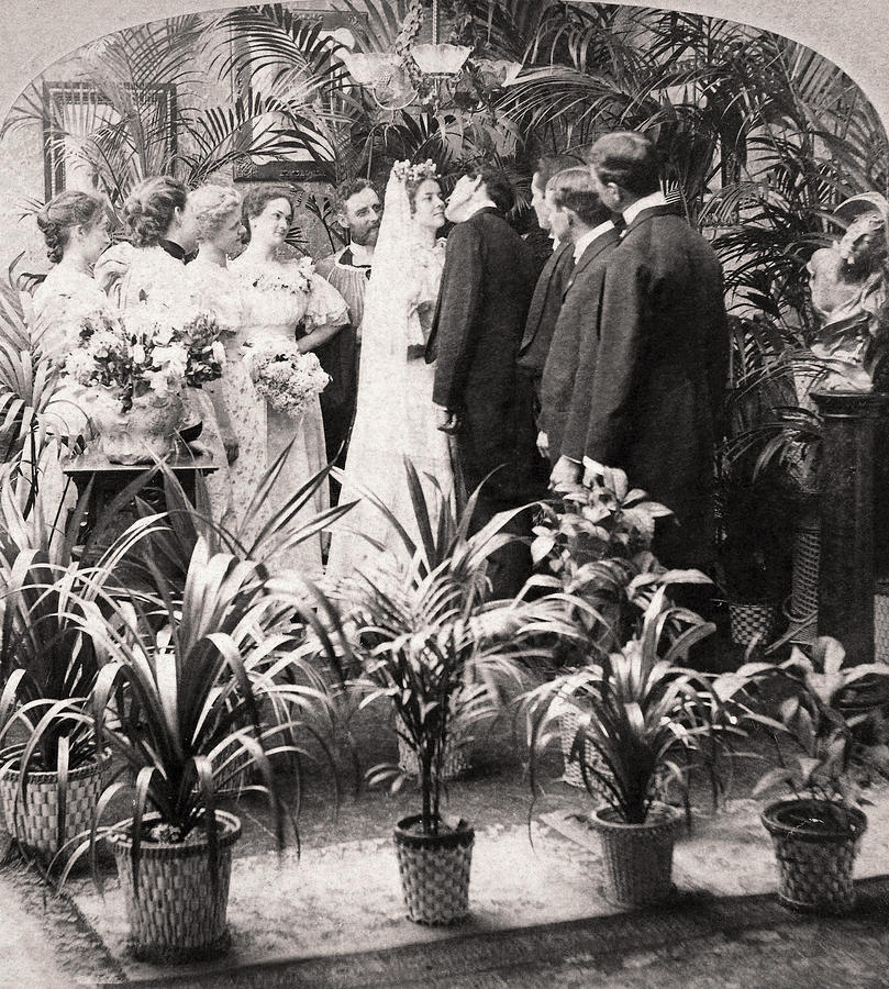 American Wedding, 1900 Photograph by Granger
