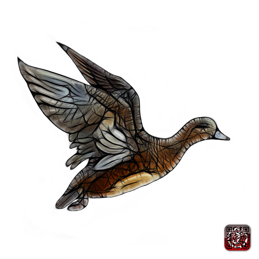 American Wigeon - 7675 F - WB Mixed Media by James Ahn