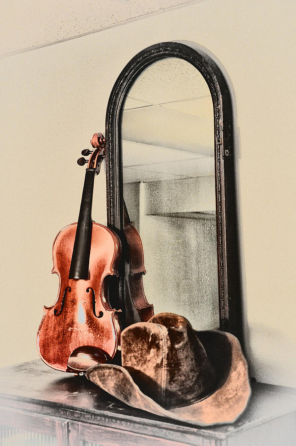 Music Photograph - Americana - Fiddle and Hat by Bill Cannon