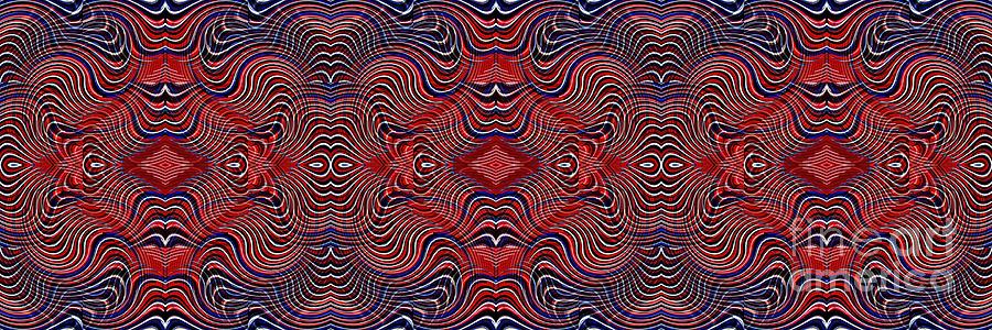 Americana Swirl Banner 2 Digital Art by Sarah Loft