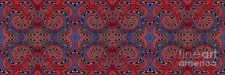 Americana Swirl Banner 3 Digital Art by Sarah Loft