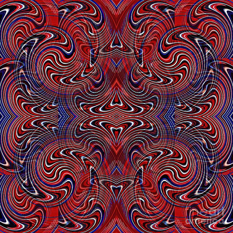 Americana Swirl Design 2 Digital Art by Sarah Loft
