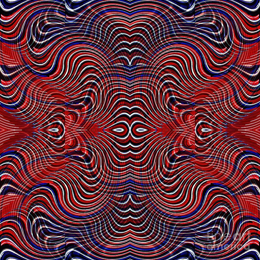 Americana Swirl Design 5 Digital Art by Sarah Loft