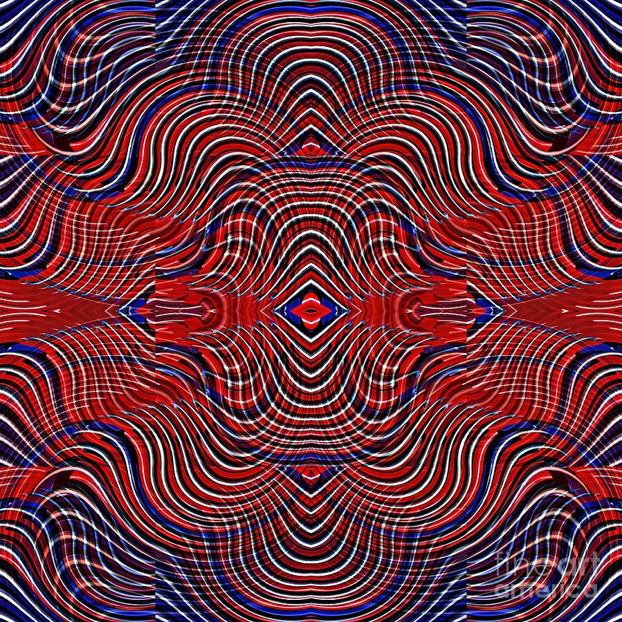 Americana Swirl Design 8 Digital Art by Sarah Loft
