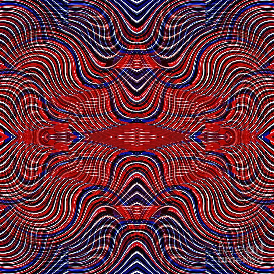 Americana Swirl Design 9 Digital Art by Sarah Loft